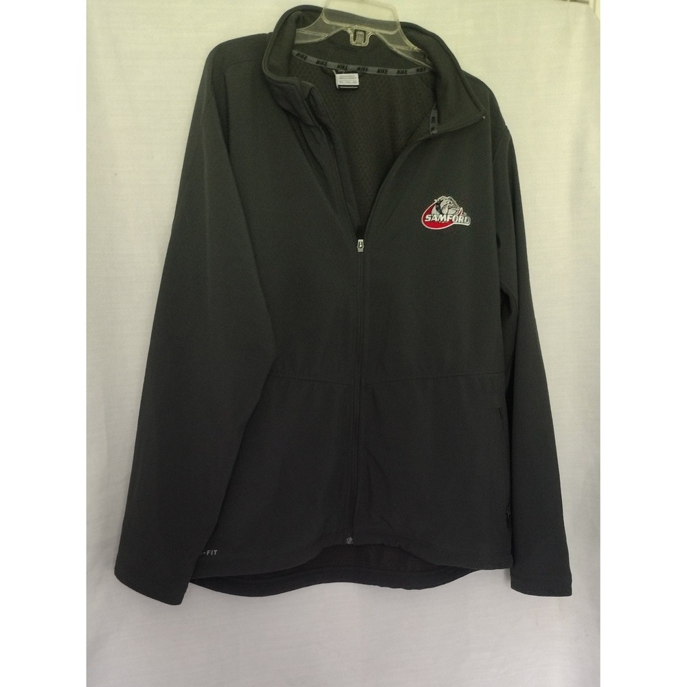 Samford Bulldogs Nike Therma-Fit Full Zip Gray Jacket Men's 2XLT (XXL Tall)